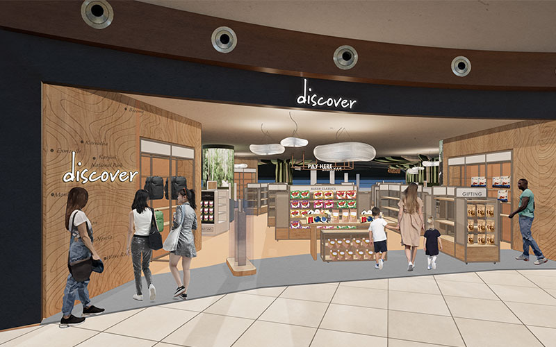 Storefront render of the new Discover WA shop
