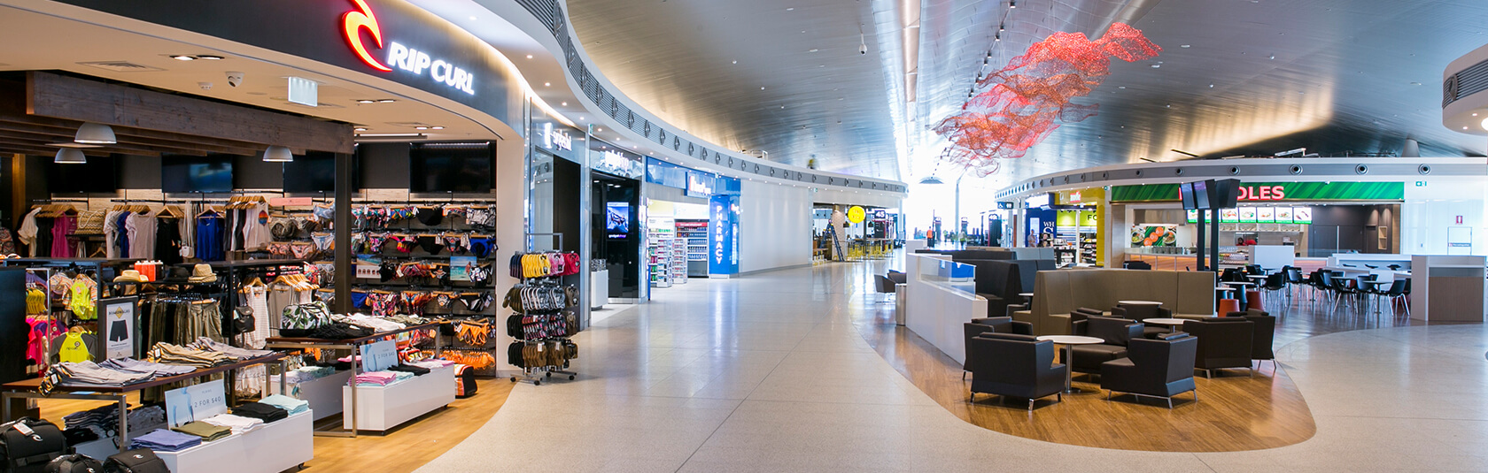 Retail outlets at T1 Domestic