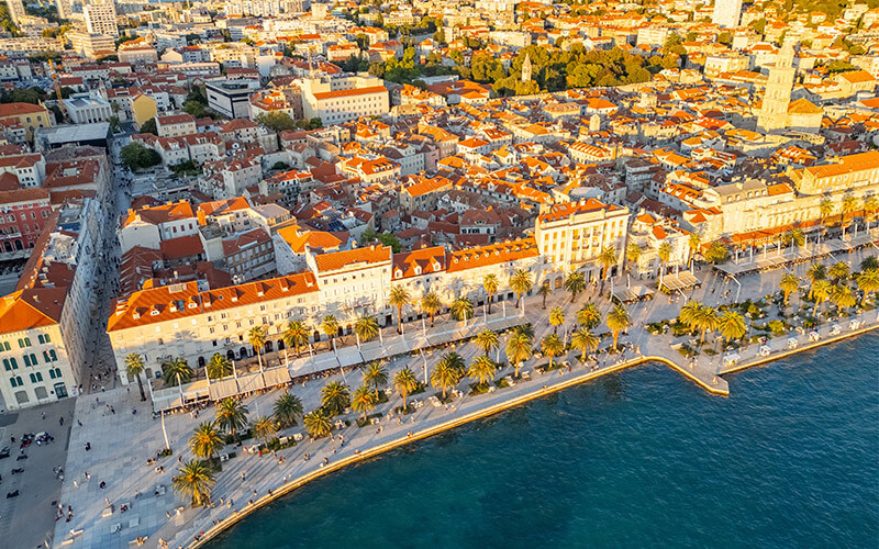 Aerial view of Split, Croatia